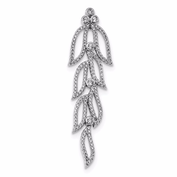 Leaves Chain Slide Sterling Silver